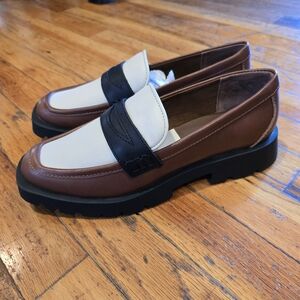 Dolce Vita Elias Loafers Cream and Brown Slip-On